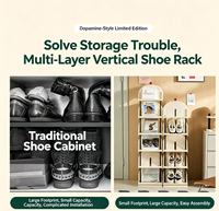 Range-chaussures vertical multi-niveaux Buzz Find, support de rangement pour chaussures, gain de place, organisateur pour la maison, le couloir, l'entrée