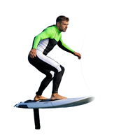 Kit de Wingfoil pour débutants GY1310 Hydrofoil Kitesurfing Pumpfoil Aluminium Carbone 2100cm² Écologique Noir pour Sports Nautiques