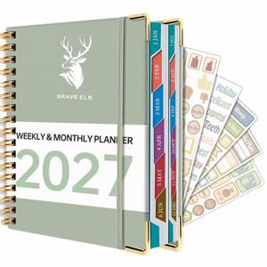 English Schedule <b>Book</b> 2027 Calendar A5 Spiral-Bound Daily One-Page Work Efficiency Manual - Product Image 1