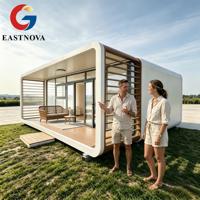 Maison préfabriquée moderne Apple Cabin, capsule spatiale, maison mobile avec fenêtres panoramiques pour chambre d'hôtes de complexe hôtelier, retraite dans le jardin