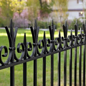 Valla de Seguridad Industrial Negra al por Mayor, <span class=keywords><strong>Puerta</strong></span> de Seguridad con Marco Metálico y Valla de Acero para Jardín - Product Image 4