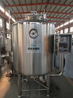 Mélangeur laitier grande capacité en acier inoxydable 304, cuve de pasteurisation 500L pour ligne de traitement du yaourt