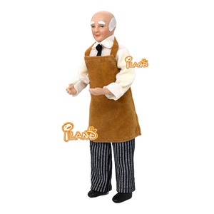 Mini bambole in miniatura per casa delle bambole con supporto per <span class=keywords><strong>il</strong></span> 1/12 accessori per la casa delle bambole Housemaid Chef Old Man servo Mold Toys For Children - Product Image 4