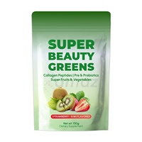 Poudre verte biologique super-alimentaire Super Beauty à marque privée Amaz OEM/ODM/OBM, enrichie en vitamine C pour stimuler le système immunitaire