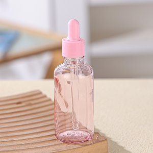 Botella de Vidrio con Gotero Rosa de 5ml y 100ml para Líquidos, Esencias, Almacenamiento de Aceites Esenciales, Color Degradado, Uso en Laboratorio - Product Image 1