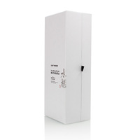 Emballage de boîte carrée cylindrique écologique pliable en papier kraft de luxe avec logo personnalisé pour cartes à whisky