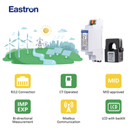 Medidor solar bidireccional con conexión monofásica RJ, medidor de exportación cero operado por Eastron de CT