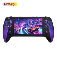 Consola de Juegos Portátil X9 Color Morado Pantalla HD de 5.5 Pulgadas Wi-Fi 3000 Juegos 9 Emuladores