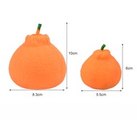 Lelijke Tangerine Speelgoed Realistisch Citrusvrucht TPR Stressbal Schattig Oranje Fidget Knijp Speelgoed Mesh Zakje Verpakking Draagbaar Zintuiglijk Speelgoed
