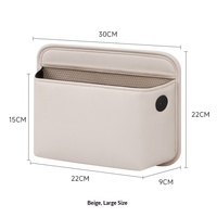 Poubelle de voiture grande capacité, sac de rangement multifonction suspendu, imperméable, anti-fuite, en PVC, pour sièges avant et arrière de voiture