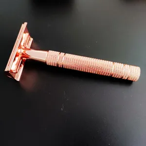 Erkek tıraş bıçağı seti 5 adet bıçak kuaför yüz gül kullanımlık Metal paslanmaz çelik düz jilet çift kenar tıraş güvenlik Razor