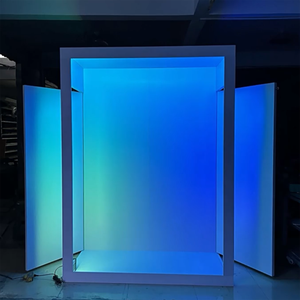 Newest Vogue Custom Wedding Pvc Magazine Photo Backdrop Photo B With Led Fill Light New Arrival Magazine Booth Photography - Product Image 1