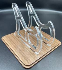 Support de manette de <span class=keywords><strong>jeu</strong></span> flottant en acrylique avec base en bois, support d'affichage pour console de <span class=keywords><strong>jeu</strong></span> PlayStation - Product Image 3