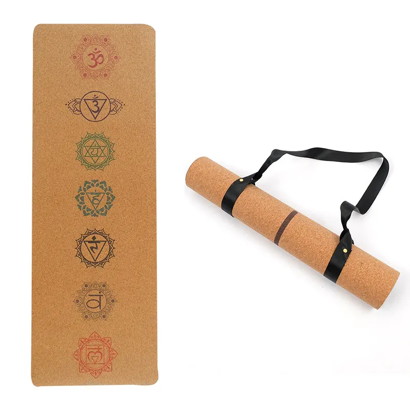 Top Quality Low Price New type latest design non slip pad cork customized size gym floor Comfortable and smooth cork yoga mat