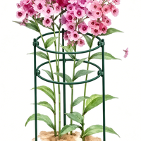 Penyangga Bunga Spiral Galvanis - Terbuka di Samping - Penyangga Tanaman Multi-Ring - Layanan Pemotongan dan Pembengkokan untuk Pot Bunga Peony Ranunculus 1-5mm