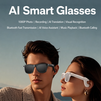 Lunettes Intelligentes IA avec Caméra, Appel Bluetooth, Traduction IA, Assistant Vocal, Audio Open-Ear, Logo Personnalisé