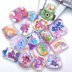 Accessori per Perline in Acrilico a Forma di Orsetto Arcobaleno con Foro Passante e Stampa Fronte-Retro, Serie a Tema per Cinghie per Telefono, Ciondoli per Borse, Fai da Te - Product Image 1