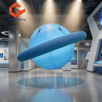 Ballon gonflable géant LED Saturne, ballon suspendu planètes du système solaire pour décoration