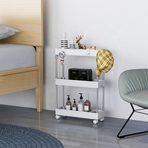 Chariot de <span class=keywords><strong>rangement</strong></span> roulant 3 niveaux chariot utilitaire Mobile organisateur <span class=keywords><strong>coulissant</strong></span> salle de bains support debout étagère organisateur d'unité pour la <span class=keywords><strong>cuisine</strong></span> - Product Image 2