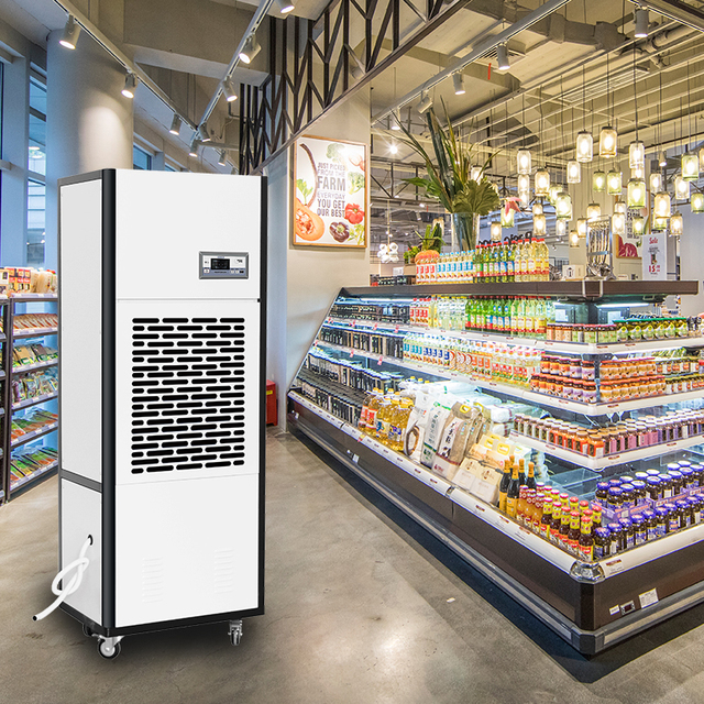 Commercial Industrial High-Power Refrigerative Dehumidifier R134A 350 Pints/24h Capacity Electronic High-Efficient Automatic