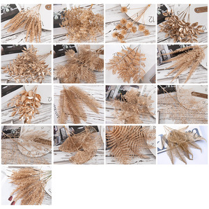 ช่อดอกไม้ประดิษฐ์ CallaFloral สีทองเคลือบพลาสติก สำหรับตกแต่งภายใน - Product Image 3