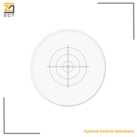 Custom Fine Line Crosshair Reticle Chrome Pattern for Optical Instrument Alignment and Position Reference Use Systems OEM
