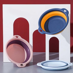 Bassin à linge pliable portable, multifonction, rond, pour laver les légumes, le visage, les mains, les pieds, utilisation en extérieur, moins de 0,5 kg - Product Image 5