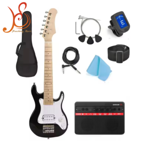 Kit de guitare électrique pour débutants HUASHENG 30 pouces, bonne qualité, accessoires d'instruments de musique fabriqués en usine OEM - Product Image 1