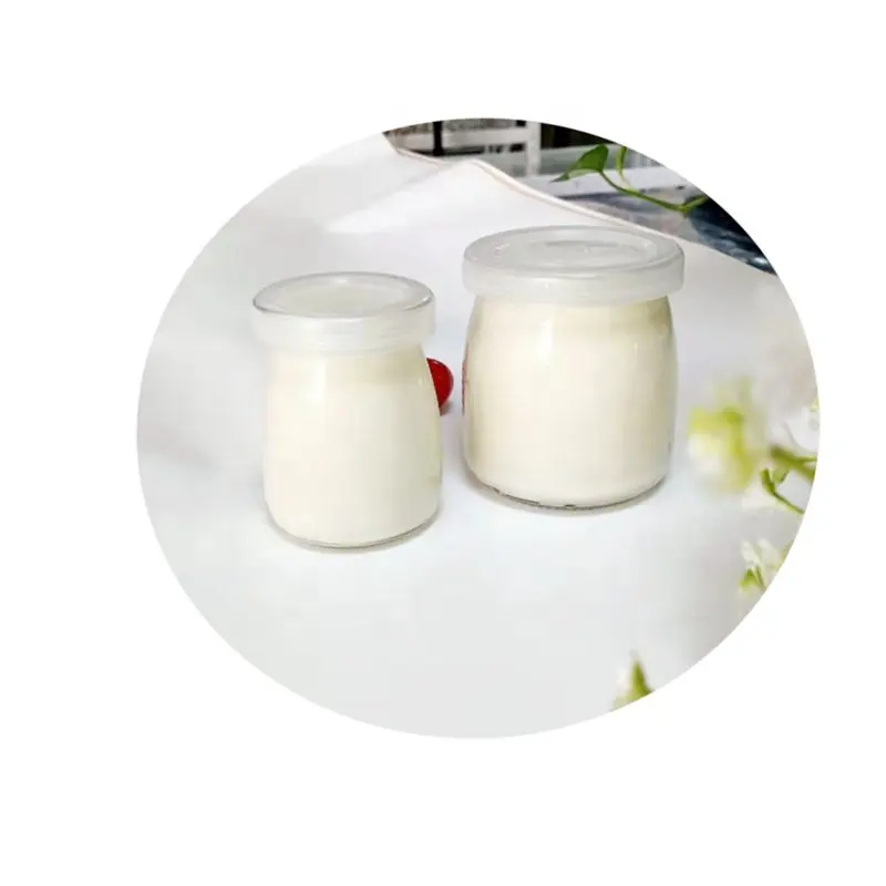 100ml transparent Glass Milk Bottle jelly bottle pudding bottle small glass jars with lid or cork