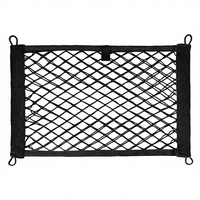 Filet de rangement en maille PP noir Tenghui pour coffre de voiture et dossier de siège de SUV avec support adhésif, modèle C35