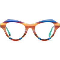 Monture de lunettes Borregls multicolore en acétate pour femme, nouvelle collection 2026, de marque, design œil de chat, lunettes optiques, monture de vue 19380