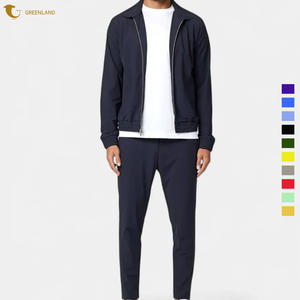 Nuovo materiale Premium e nuovi abiti tecnologici di lusso <span class=keywords><strong>Beige</strong></span> e blu scuro di Design popolare <span class=keywords><strong>tuta</strong></span> da ginnastica per <span class=keywords><strong>uomo</strong></span> - Product Image 4