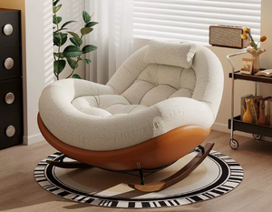 Sillón de balcón con forma de caracol, sillón mecedor para sala de estar, sofá individual de lujo, sillón reclinable para el hogar. - Product Image 4