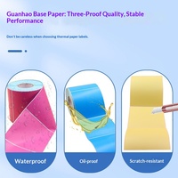 Papier d'étiquettes à code-barres thermique autocollant, impression couleur, triple protection, modèle 100, rectangulaire, personnalisable, utilisation logistique