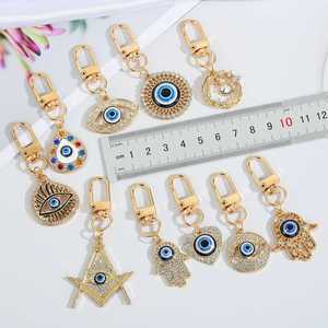 2024 New Rainbow Evil Eye Hamsa Hand Keychain <b>Key</b> <b>Ring</b> for Friend Lovers Bling Heart Blue Eye Bag Car <b>Key</b> Chain <b>Accessories</b> - Product Image 2