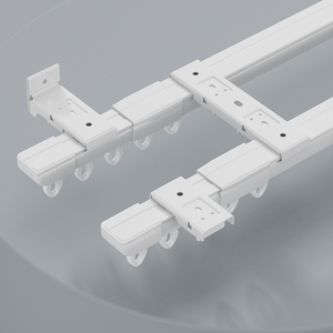 Maison Fenêtre moderne prix usine fabricant en alliage d'aluminium glissières furtives rail de <span class=keywords><strong>rideau</strong></span> télescopique nano tringles à rideaux silencieuses - Product Image 3