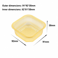 Support de plateau pour gâteaux de lune en plastique PP, idéal pour le Festival de la Mi-Automne, emballage alimentaire, plateau de présentation pour boulangerie, moule transparent jaune empilable