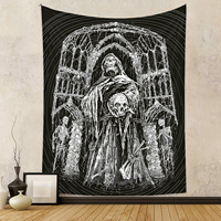 Offre Spéciale Bohème Tissé Couverture Tapisserie Conception Unique Logo Personnalisé Coton Tricoté Paysage Décoration Murale pour La Maison et Pique-Nique