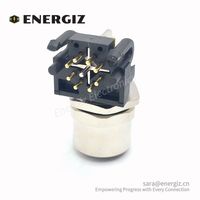 IP67/IP68 Conector M12 a prueba de agua Hembra PVC de 90 grados con montaje en PCB de 8 pines Categoría de producto Conectores