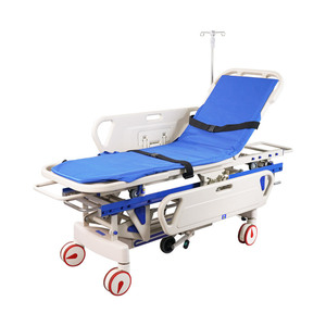 Chariot de transfert hydraulique en alliage d'aluminium à hauteur réglable pour hôpital avec support IV et plateau d'écriture - Product Image 2