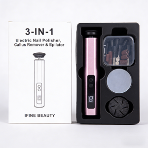 IFINE Beauty Lima Elettrica 3 in 1 <span class=keywords><strong>per</strong></span> Piedi, Rimozione Calli, Lucidatrice <span class=keywords><strong>per</strong></span> Unghie, Epilatore, Strumento <span class=keywords><strong>per</strong></span> Manicure e <span class=keywords><strong>Pedicure</strong></span> - Product Image 1