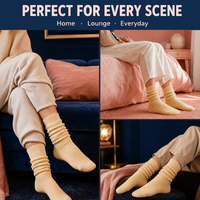 Chaussettes Scrunch pour femmes, en coton tricoté douillet, avec logo de marque, chaussettes amples pour bottes, décontractées, hiver, épaisses et moelleuses, personnalisables pour filles