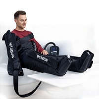 Appareil de compression séquentielle sans fil VU à 8 chambres, masseur de jambes à pression d'air pour le soulagement musculaire après l'entraînement