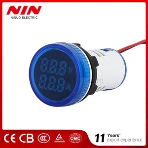 Nin 22Mm Màu Xanh Mini Vòng Bảng Điều Chỉnh Hiển Thị Kỹ Thuật Số Chỉ Số Tín Hiệu Ánh Sáng 2 + 1 Vôn Kế & Ampli Kế Khả năng Hiển Thị Cao Điện Áp Mét - Product Image 6