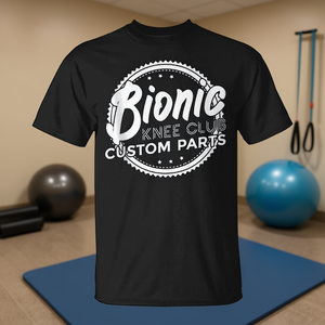 เสื้อยืดไบโอนิค นี คลับ สำหรับศูนย์ฟื้นฟูสมรรถภาพขาแบบกำหนดเอง - Product Image 2