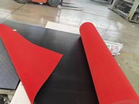 Home Wedding Party Decoration Red Plush Carpet Polyester Eco Friendly Household Waterproof Non Slip Washable Floor Rug