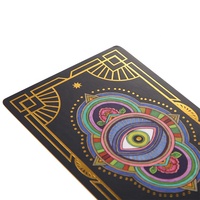 Jeu de cartes à jouer personnalisées avec design coloré, impression feuille d'or, cartes de tarot personnalisées avec guide, vente en gros OEM