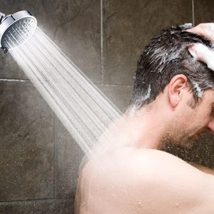<strong>Shower</strong> <strong>Head</strong> High Pressure Rain Fixed 5-Setting <strong>with</strong> Adjustable Metal <strong>Swivel</strong> Ball <strong>Joint</strong> - Relaxed <strong>Shower</strong> Experience Even - Product Image 6