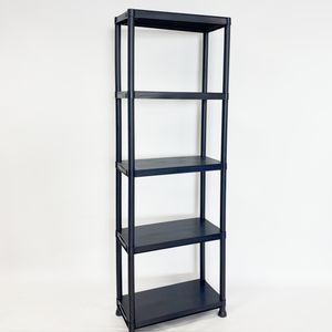 4/5단 블랙 플라스틱 차고 수납 선반 스토리지 유닛 창고 주방 수납 랙 - Product Image 2