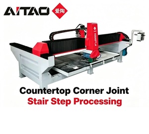 เครื่องตัดหินอ่อน หินควอตซ์ และกระเบื้อง แบบอัตโนมัติ 5+2 แกน CNC พร้อมมอเตอร์ประหยัดพลังงาน ยี่ห้อ AITAO Machinery - Product Image 3